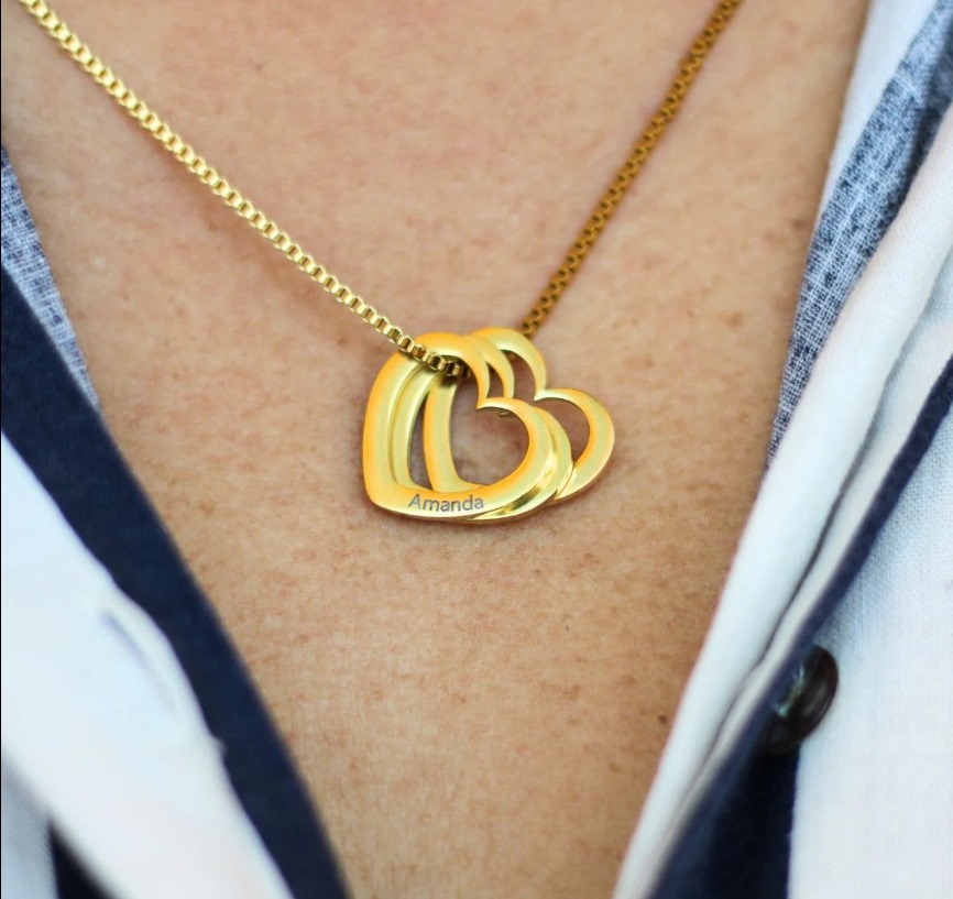 Colar Coração de Mãe com nome personalizado